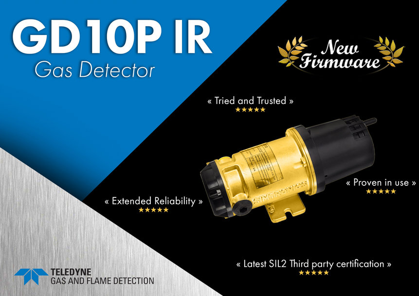 New Firmware further differentiates Teledyne GD10P IR Gas Detector